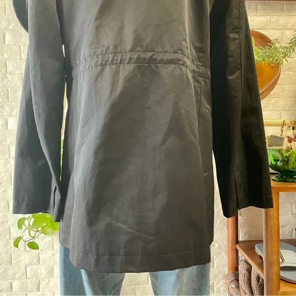 EILEEN FISHER Cotton Nylon Stand Collar Coat
Black Mid-Length Jacket Size M - Picture 11 of 16